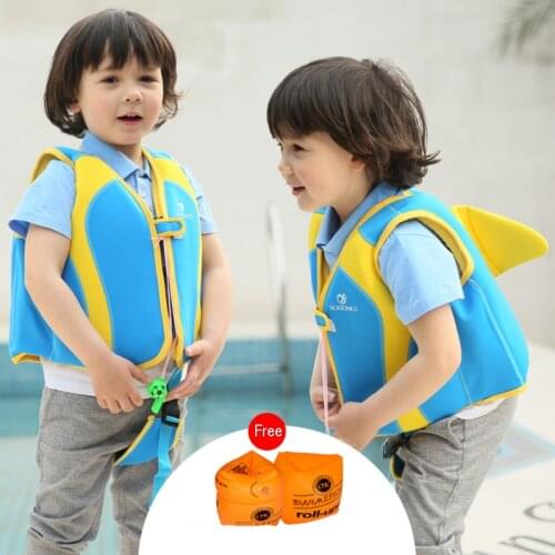 Childrens Life Vest Kids Life Jacket Swimwear Polyester Foam Vest Survival Suit with Whistle for Swimming Drifting Neoprene