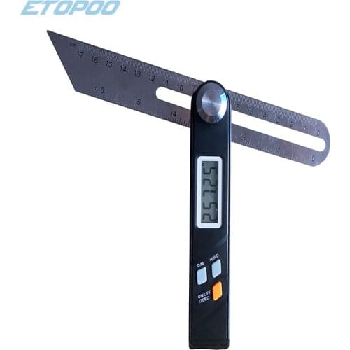 ETOPOO 0-22/0-27cm Angle Rulers Gauges Tri Square Sliding T-Bevel With Wooden Handle Level Measuring Tool Wooden Marking Gauge