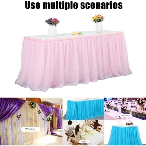 Tulle Table Skirt Table Cloth Wedding Decoration Tablecloth Baby Shower Decorations Birthday Banquet Home Decor Party Supplies