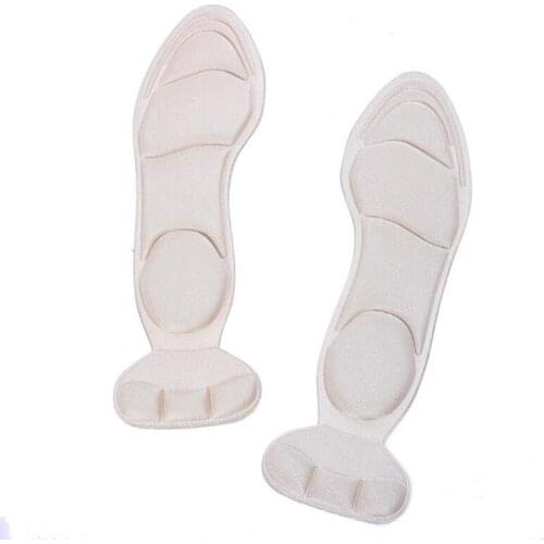 Comfort Breathable Womens Fashion Insoles Massage High-heeled Shoes Insoles Anti-slip Heel Sticker Protector Arch Support Pads