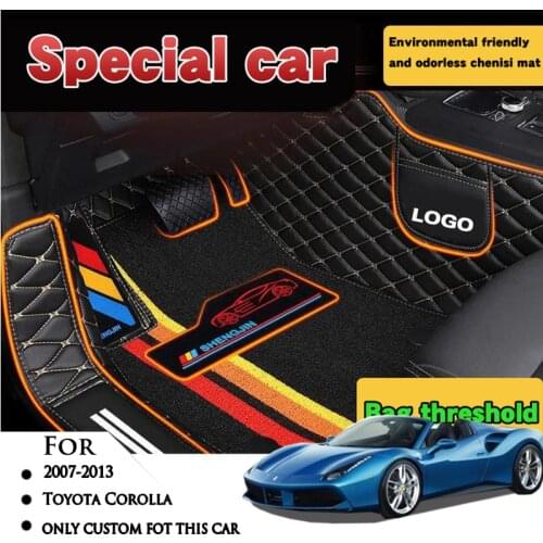 High Quality For Toyota Corolla X 10th E140 E150 2013 2012 2011 2010 2009 2008 2007 Car Floor Mats Accessories Leather Carpets