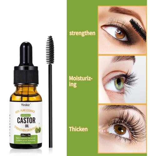 10Ml Castor Oil Hair Growth Serum for Eyelash Growth Lifting Maintenance Nourishing Eyelash Eyebrow Hair Essential Dropshipping