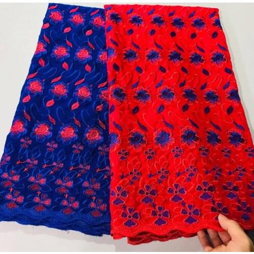 2.5+2.5yard African Swiss Dry Lace Fabric hHgh Quality Embroidery Fabric Swiss Voile Lace In Switzerland Hot Sale Nigerian Lace