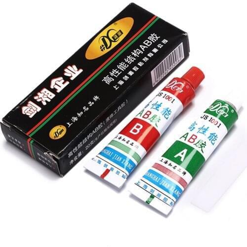 2pcs/set Ultra Strong AB Epoxy Adhesive Glue Spatula Strong Ceramic Glass Rubber Length:7-8cm