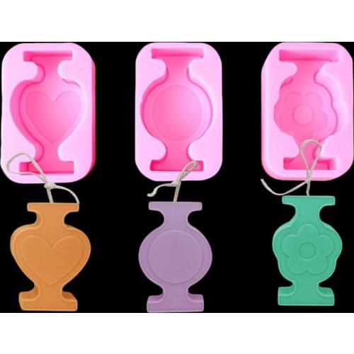 2d Simple Decorative Candle Silicone Mold Aromatherapy Candle Making Love Flower Shaped Round Candle Making Handmade Soap Mould