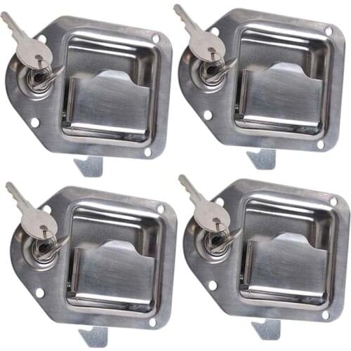 4PCS Trailer Tool Box Lock Heavy-Duty Anti-Theft Paddle Locks Door Paddle Handle Latch for RV Camper Truck Trailer
