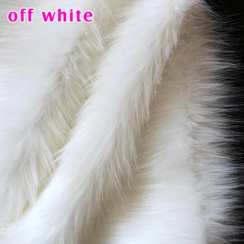Off White Shaggy Faux Fur Fabric (long Pile fur) Displaying Backdrops costumes crafts 36"x60" Sold By The Yard Free Shipping