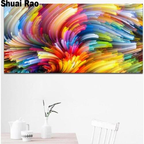 Large diamond mosaic Abstract Art Diamond Embroidery Colorful Clouds daimond painting For Living Room Bedroom Home Decor