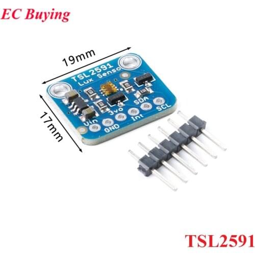 TSL2591 Digital Light Sensor Breakout Module High Dynamic Range Lux IR Infrared Full Spectrum Diodes Detect 3.3V-5V for Arduino
