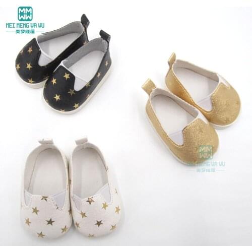 Baby shoes for doll fit 43 cm new born dolls accessories and American doll Pentagram sports