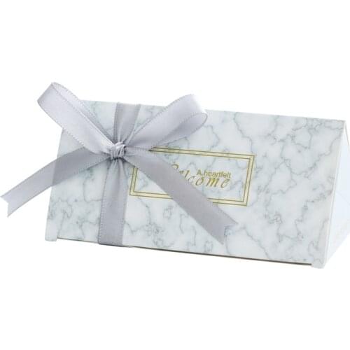 Ferimo 50pcs Marbles pattern European wedding candy wrapper box party gift chocolates boxes wholesale