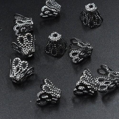 FLTMRH 50pcs 5*7mm Styles Retro Flower Bead Caps For DIY Bracelets/Necklacerely Acce