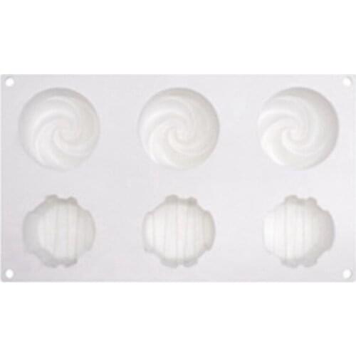 Flower Cake Mold 6 Cavity Silica Gel Mold Baking Dessert Diamond Cake Mousse Silica Gel Mold Art Chocolate Mold