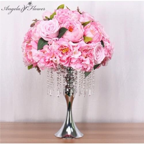 Customize 35cm silk peonies artificial flower ball centerpieces arrangement decor for wedding backdrop table flower ball 13color
