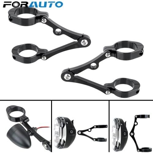 Motorcycle Headlight Bracket Mount Clamp 39mm-41mm CNC Fork Tube Spotlight Holder For Chopper Bobber Cafe Racer Universal