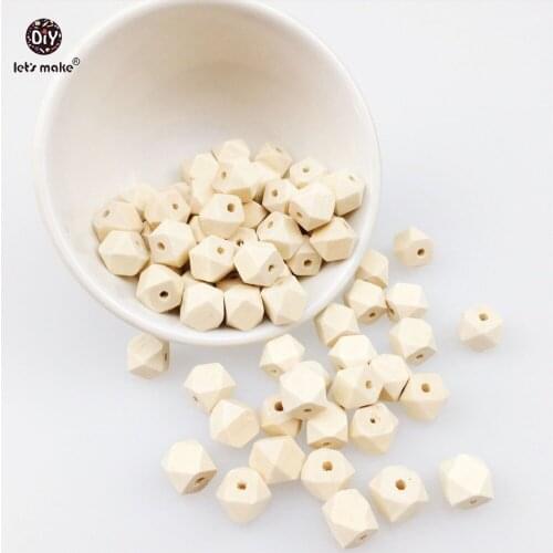 Lets make 200pcs 10mm DIY Accessories Wood Geometric Wooden Teether Embryo Color Wood Lacquer Painting Material Wooden Beads