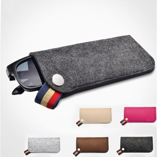 New Felt Sunglasses Case For Women Colorful Candy Eyeglasses Box Soft Bag accessoires lunettes de vue fundas para gafas de sol