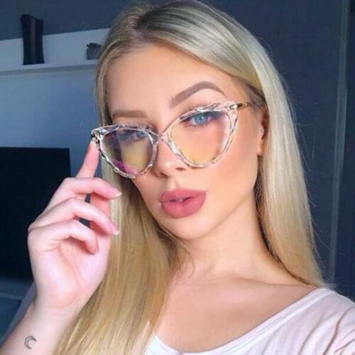 Fashionable Cat Eye Reading Glasses For Women Anti Blue Light Trending Products 2021 Stylish Anti-Glare Eyeglasses Black Red