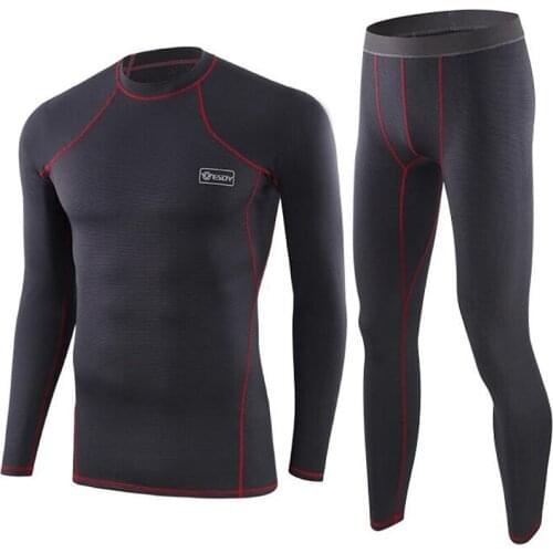 Autumn Winter Fleece Thermal Underwear Sets Fashion Long Johns Yoga Running Fitness Tracksuit Underwear Suits Brand Clothing