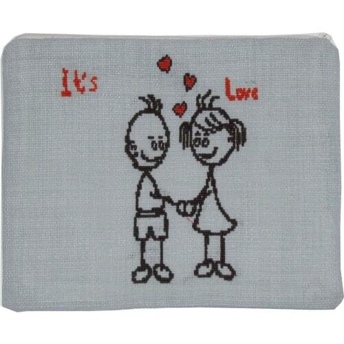 Pafuli Handmade Embroidery Embroidered Clutch Bag Valentine Mint