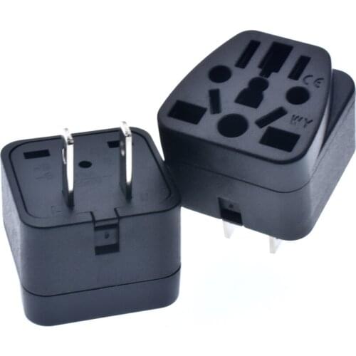 Multi-type Conversion Socket To US 2 Flat Parallel Pins Power Converter 10A,Japan Philippines Thailand Travel Adapter Home Plug