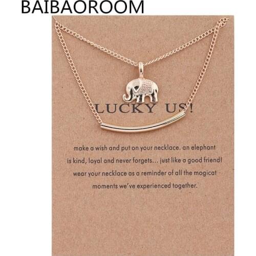 12pcs Golden Plated Lucky Us Elephant Double Balance Alloy Clavicle Bone Pendant Short Necklace