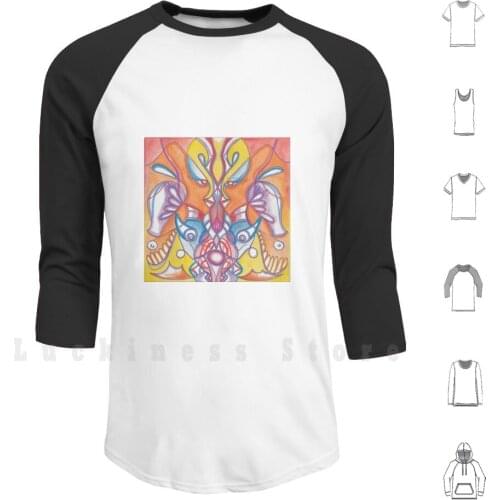 Avian Totem Hoodies Long Sleeve Psychedelic Visionary Colorful Rainbow Trippy Mandala