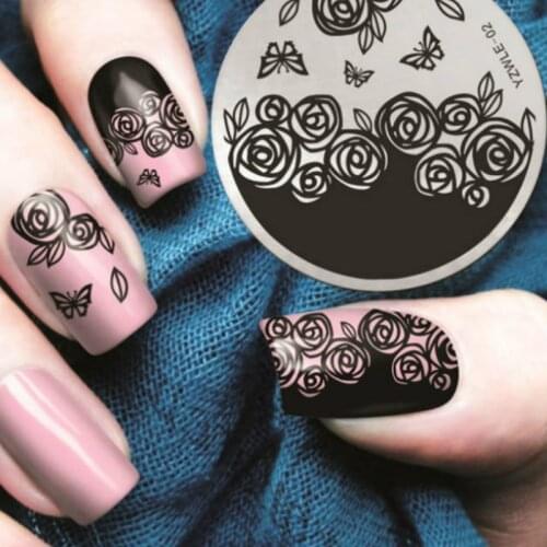 Nail Art Stamp Template Christmas / Mermaid Manicure Mold Geometry Lattice Image Pattern Printing Plate Manicure Mold