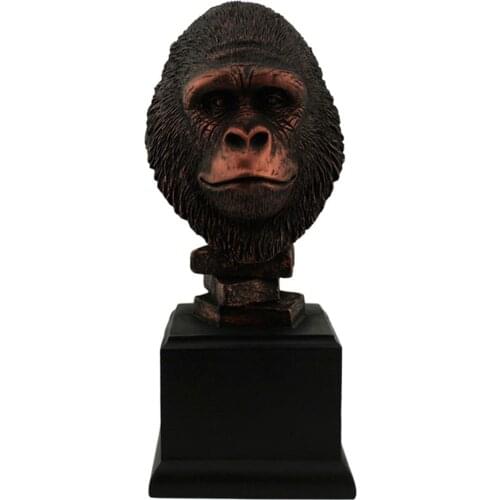 Gorilla Bust Statue, Home Decaration Sculpture, Bar, Hotel Decor