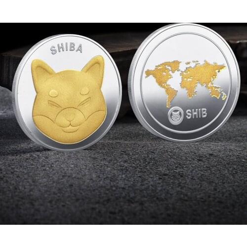 Shiba Inu Coin (SHIB) Souvenir Bitcoin Coin Collectible Art Collection Physical Commemorative Replica Coins Free Shipping