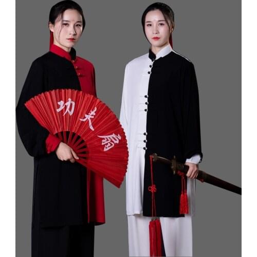 Women Men Kungfu Tai Chi Martial Arts Uniforms Loose Chinese Traditional Sweatshirt+pant Jogger Fitness Meditation Wushu Set