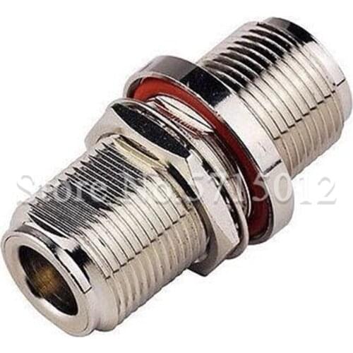 1Pcs Waterproof Pure Copper RF Connector Adaptor N-KKY N Famale Head Straight Through Converter with Nut Spacer