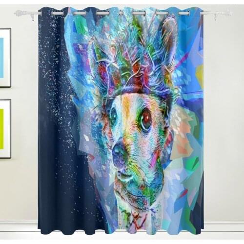 Blackout Fantasty Curtain Children Room Girl Drapes Cartoon Color Boy Window Panels Dog Curtain Baby Curtains for Living Room