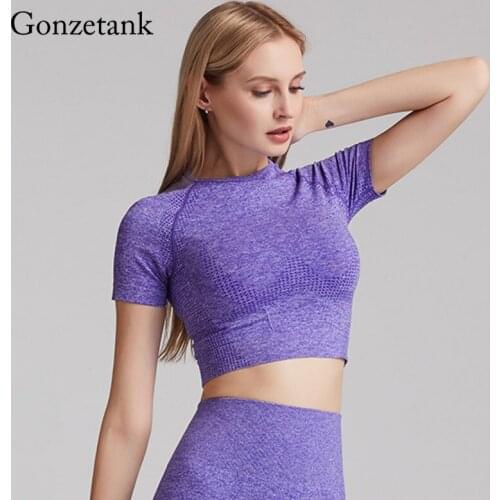 Women Yoga Tank Top Sport Workout Shirt Seamless Quick Dry Tight Height Bounce Running Gym Clothes Fitness Crop Top Sportswear