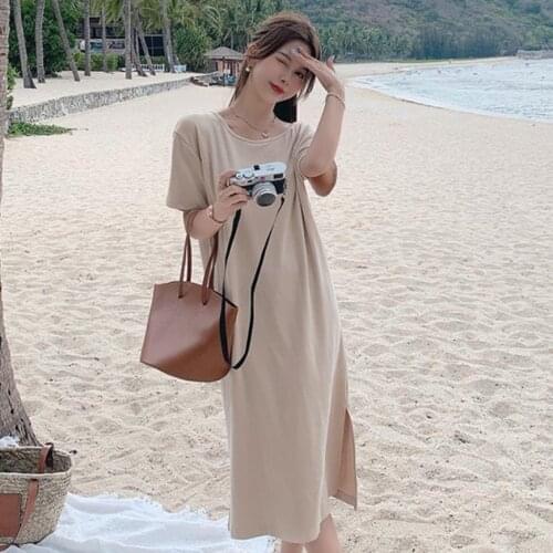 Summer 2021 Women Cotton Shirt Dress Vestidos Plus Size 4xl Loose Waist Pullover Women Clothes Robe Femme Vestidos Elegantes