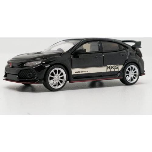 1:64 MINI GT Honda Civic Type R HKS Black RHD Diecast Model Car