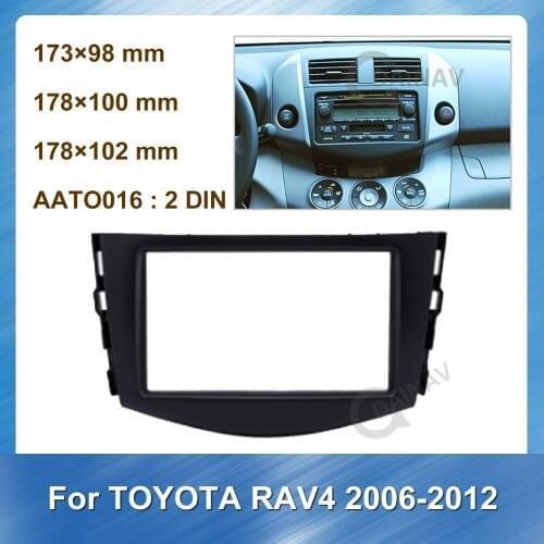 2 Din Car Stereo Radio Panel Fascia Frame for Toyota RAV4 2006-2012 Special Dash Trim Kit GPS Navigation Frame Panel