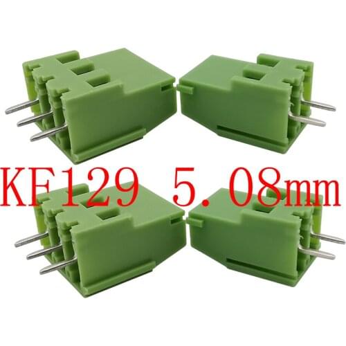 5/10Pcs KF129 5.08mm Pitch 2Pin 3Pin PCB Screw Terminal Block Connector KF129-2P/3P Straight Needle Can be Spliced Terminals