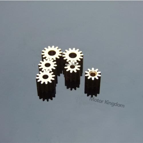 Multi-spec copper Metal gears with multiple teeth number Main shaft gears Copper gears Motor motor gears 7-16 teeth spur gear