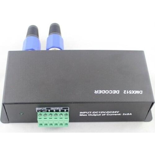 6PCS DMX512 LED decoder, DMX512 signal RGB RGBW led controller, DC12-24V 8A*3 Channel RGB, 8A*4 Channel RGBW , free shipping