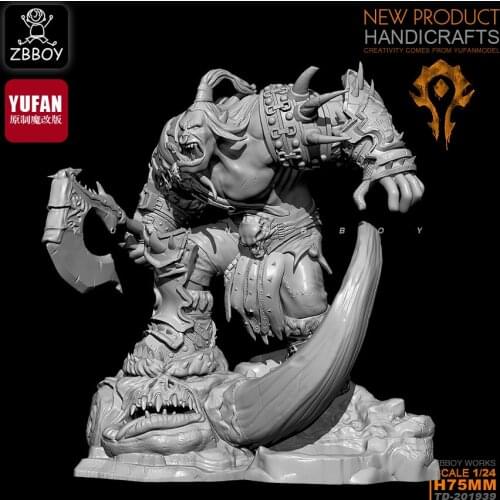 75MM1/24 Resin Kits Orcs anger, resin soldier self-assembled TD-201939