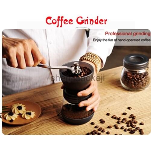 Hand-cranked coffee grinder coffee bean grinding machine household Manually caffea grinders washable 1pc