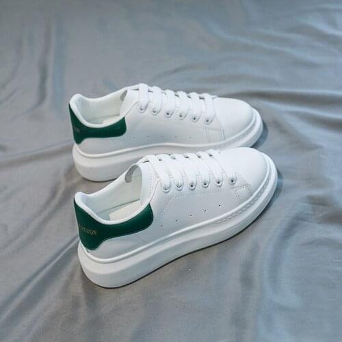 Hot Women White Sneakers Womens Fashion Vulcanize Shoes Size 35-40 High Quality HIP HOP Shoes Platform Lace-up Running Shoe