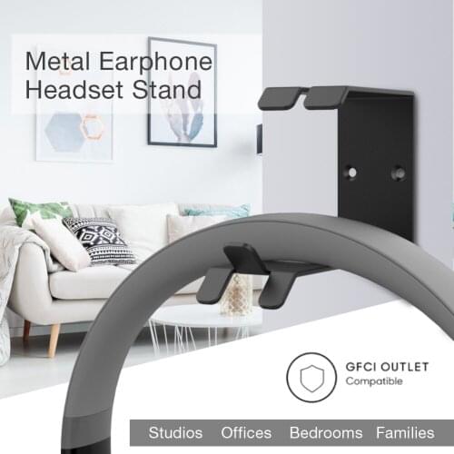 Metal Earphone Storage Bracket Head-mounted Universal Earbud Bracket Screw Fixed Headset Stand Headphone Holder Headphone Stand
