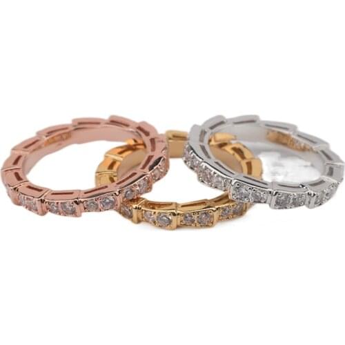 Fashion Full Rhinestone CZ Rose Gold Color / Silver Color / Gold Color Women Rings