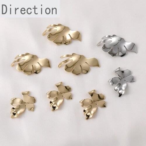 Copper-plated real gold color-preserving 14k gold petal small flower piece jewelry DIY handmade earring material accessories