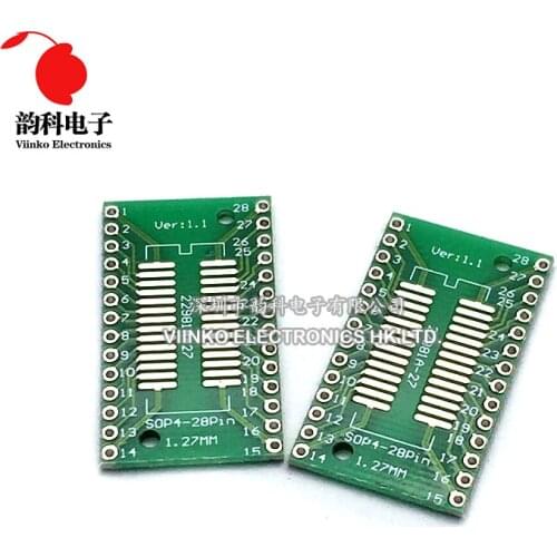 10PCS TSSOP28 SSOP28 SOP28 to DIP28 Transfer Board DIP Pin Board Pitch Adapter