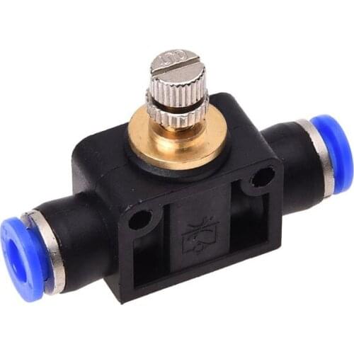 Air Pneumatic Speed Control 6mm to 6mm Push In Quick Fitting