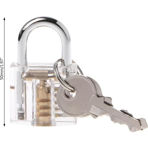 50mm/2" Transparent Cutaway Locks Inside View Practice Padlock Visible View Lock Training Skill Locks Keyed Padlock Locksmith