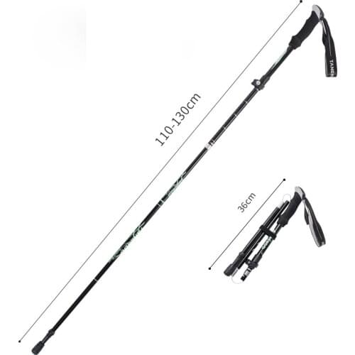Foldable Walking Poles Anti-shock Trekking Sticks Adjustable Telescopic Baton For Hiking Climbing Accessories With Storage Bag
